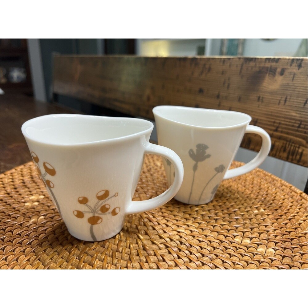 Vintage Dansk Coffee Mug/ cup Lotta Jansdotter Lotta Petal Design (2 Cups)